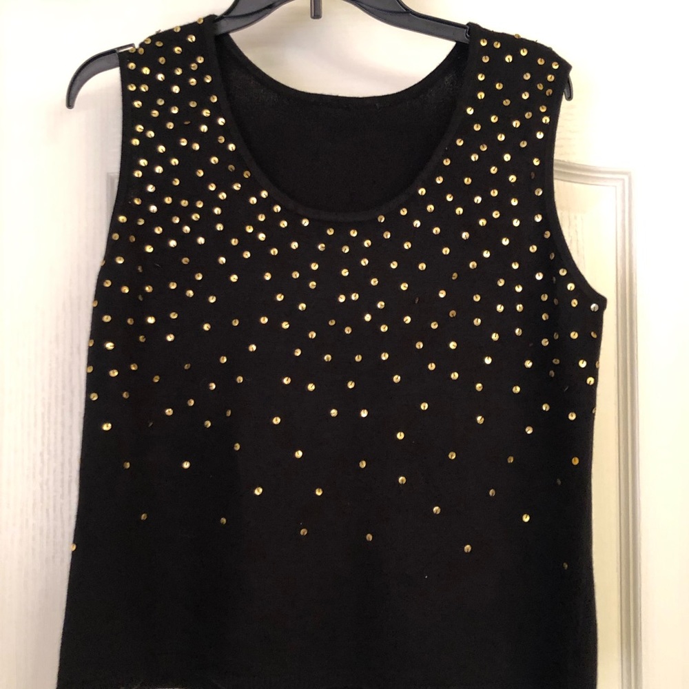 Set of Two / Sweater Tanks / Black and Cream
